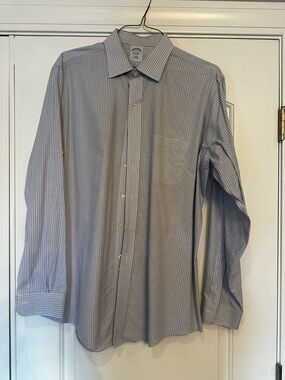 Brooks Brothers Blue Check Dress Shirt